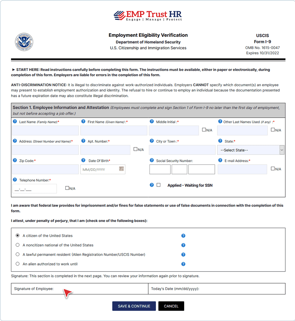 Electronic Form I9 Compliance Form I9 Verification Services